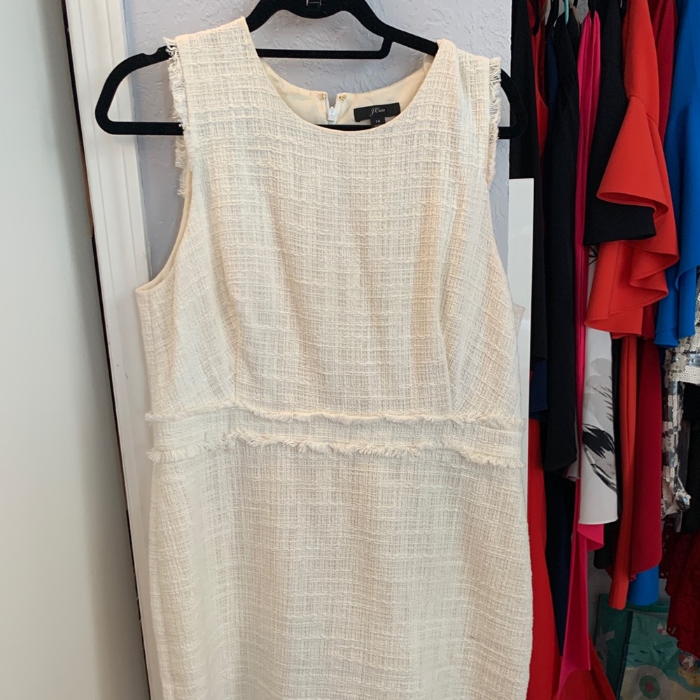 J Crew sleeveless tweed dress